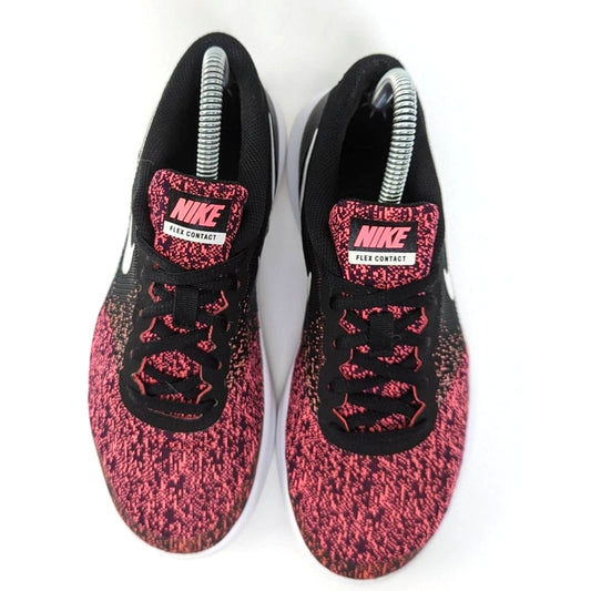 Nike Flex Contact GS - Pink Oreo Running Shoes - 7.5