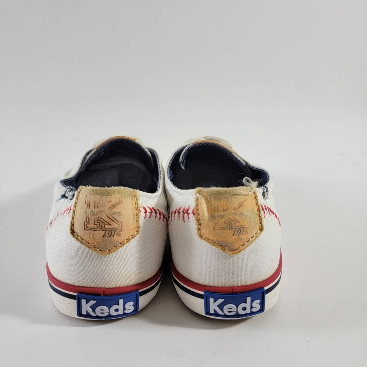 Keds Champion White Baseball Stitch Lace Up Low Top Sneakers - 6.5