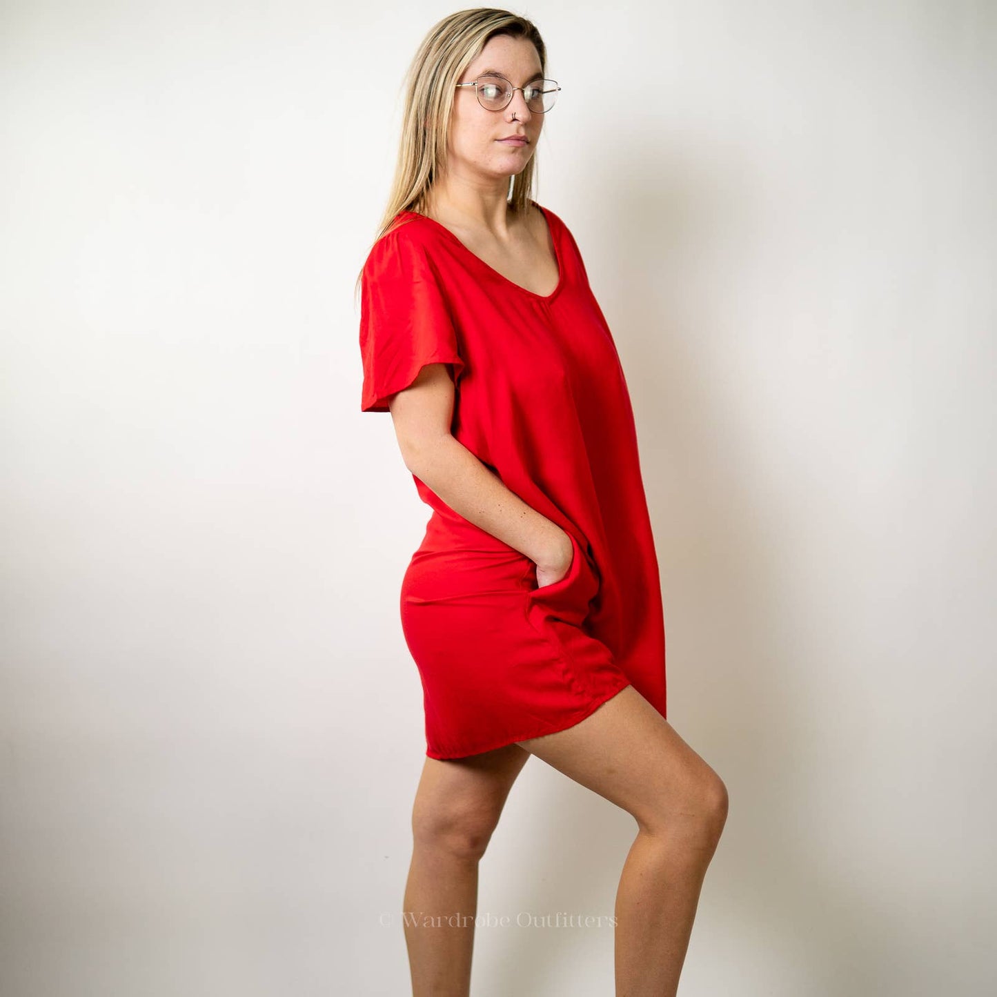 Hinge Bright Red Mini Dress - S
