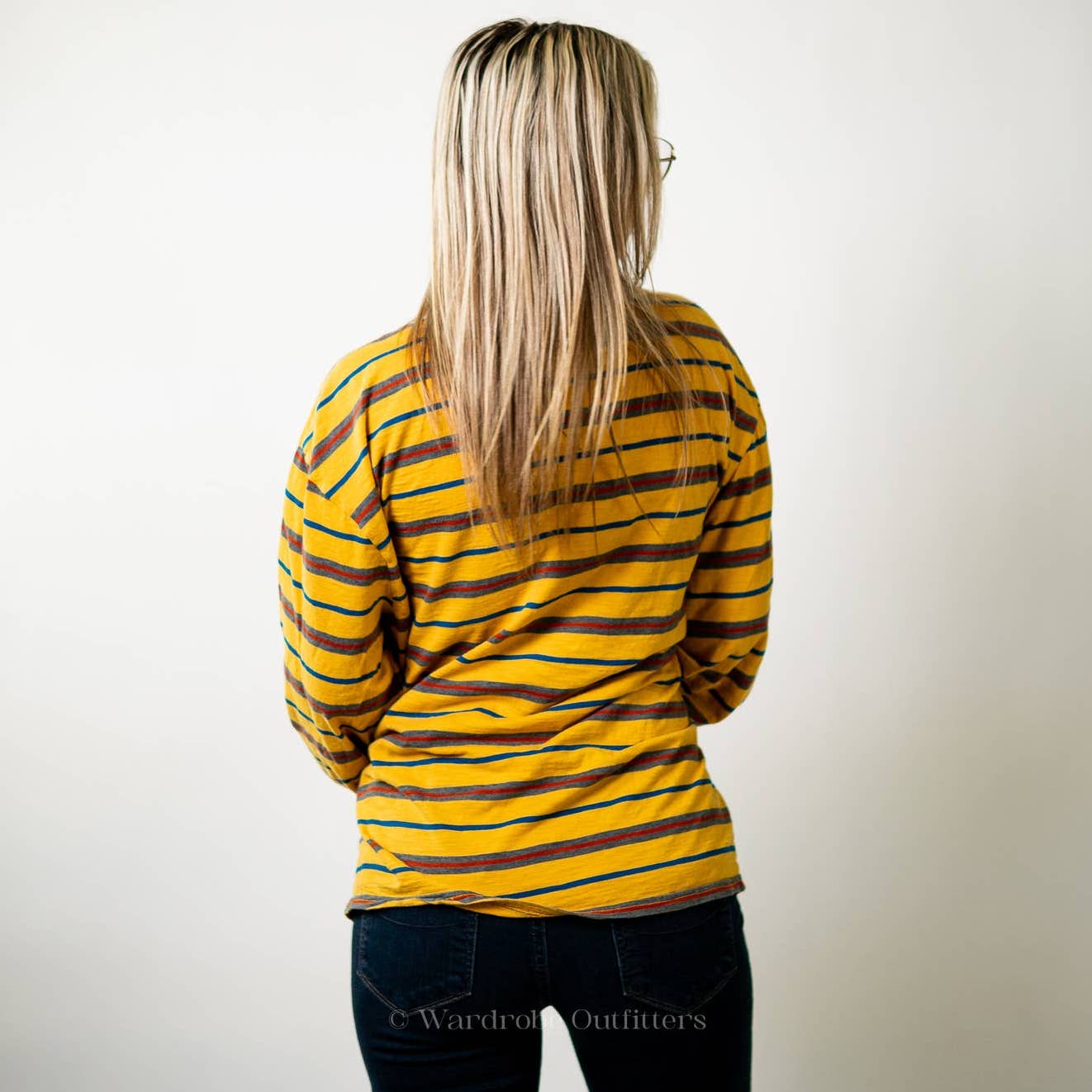 Vintage 90s GUESS Striped Long Sleeve Tee - L