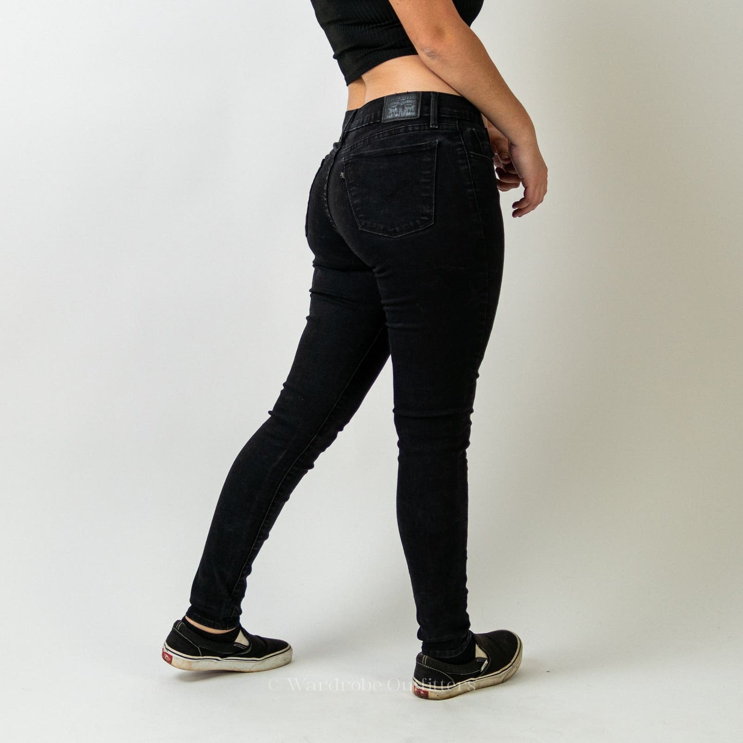 Levi 710 Super Skinny Black Denim Jeans