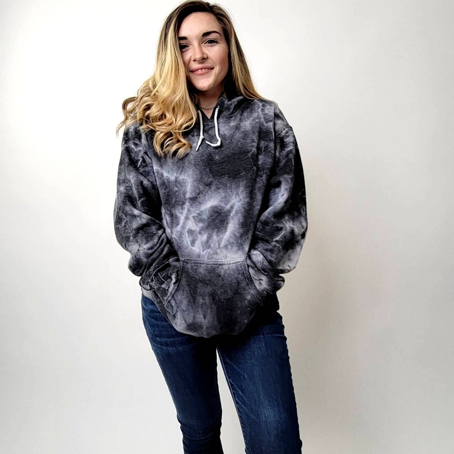 XXX RUDE Grey Tie Dye Hoodie