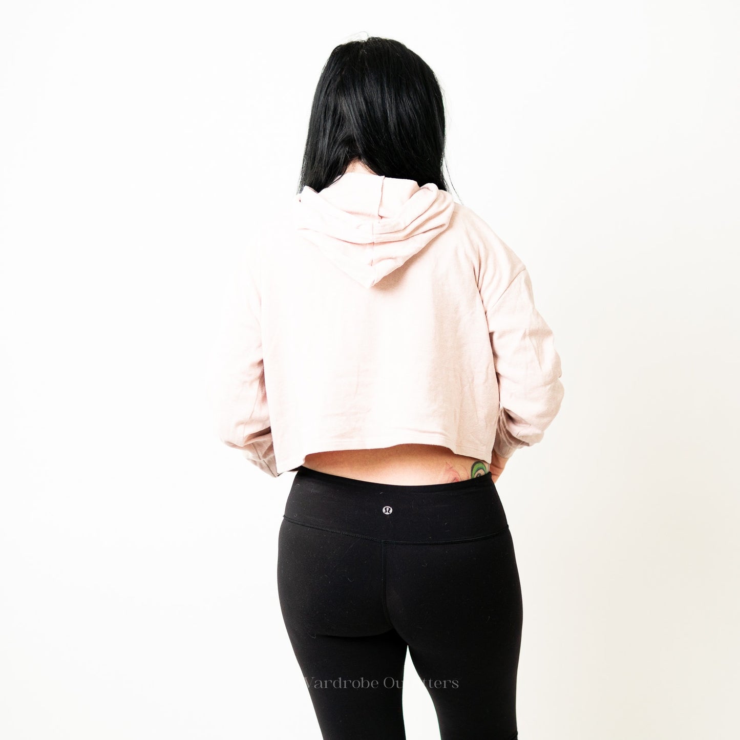 H&M Pastel Pink Cropped Hoodie