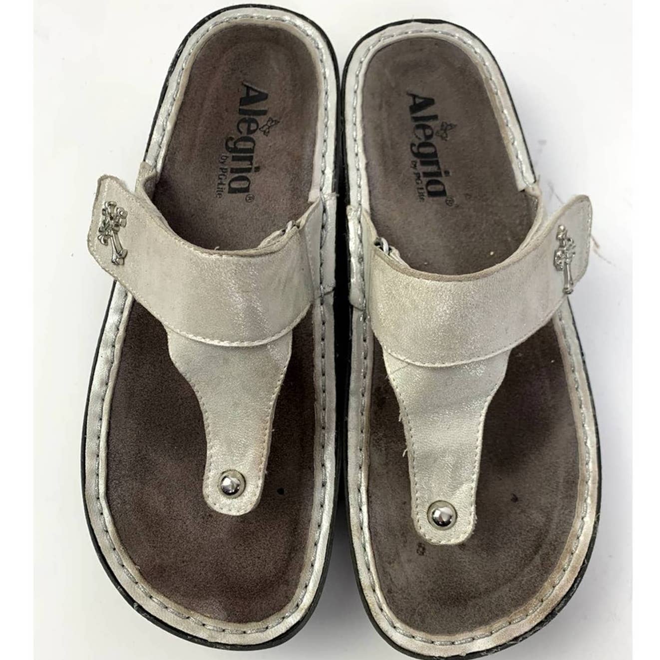 Alegria Carina Leather Thong Platform Sandals - 8