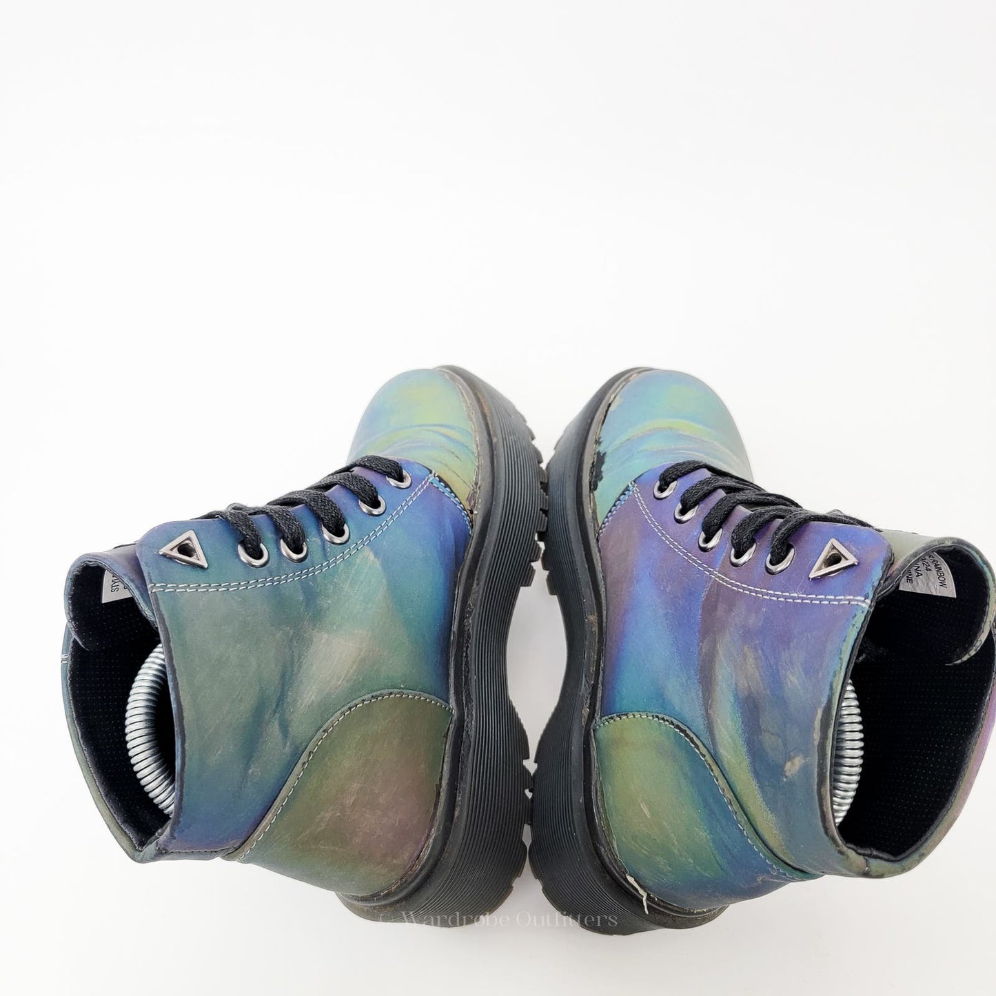 YRU: Rainbow Alien Reflective 3M “SLAYR” Platform Boots