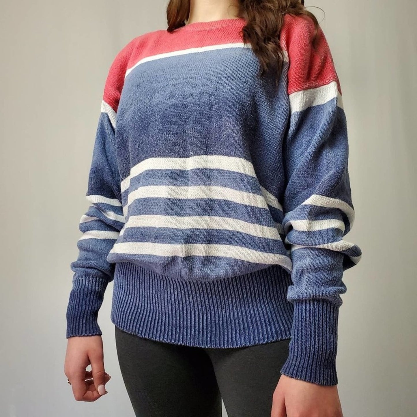 Ralph Lauren Oversized Chunky Striped Sweater - XL