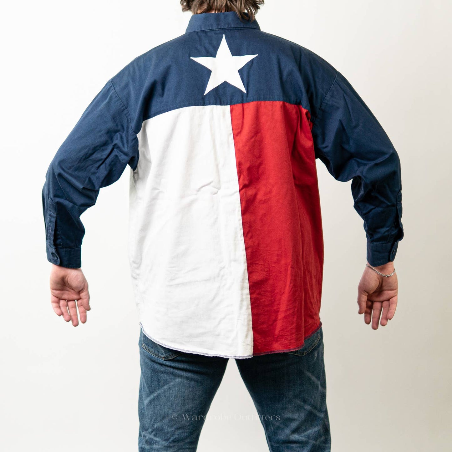 Vintage 90s Western TEXAS Flag Button Up by Panhandle Slim