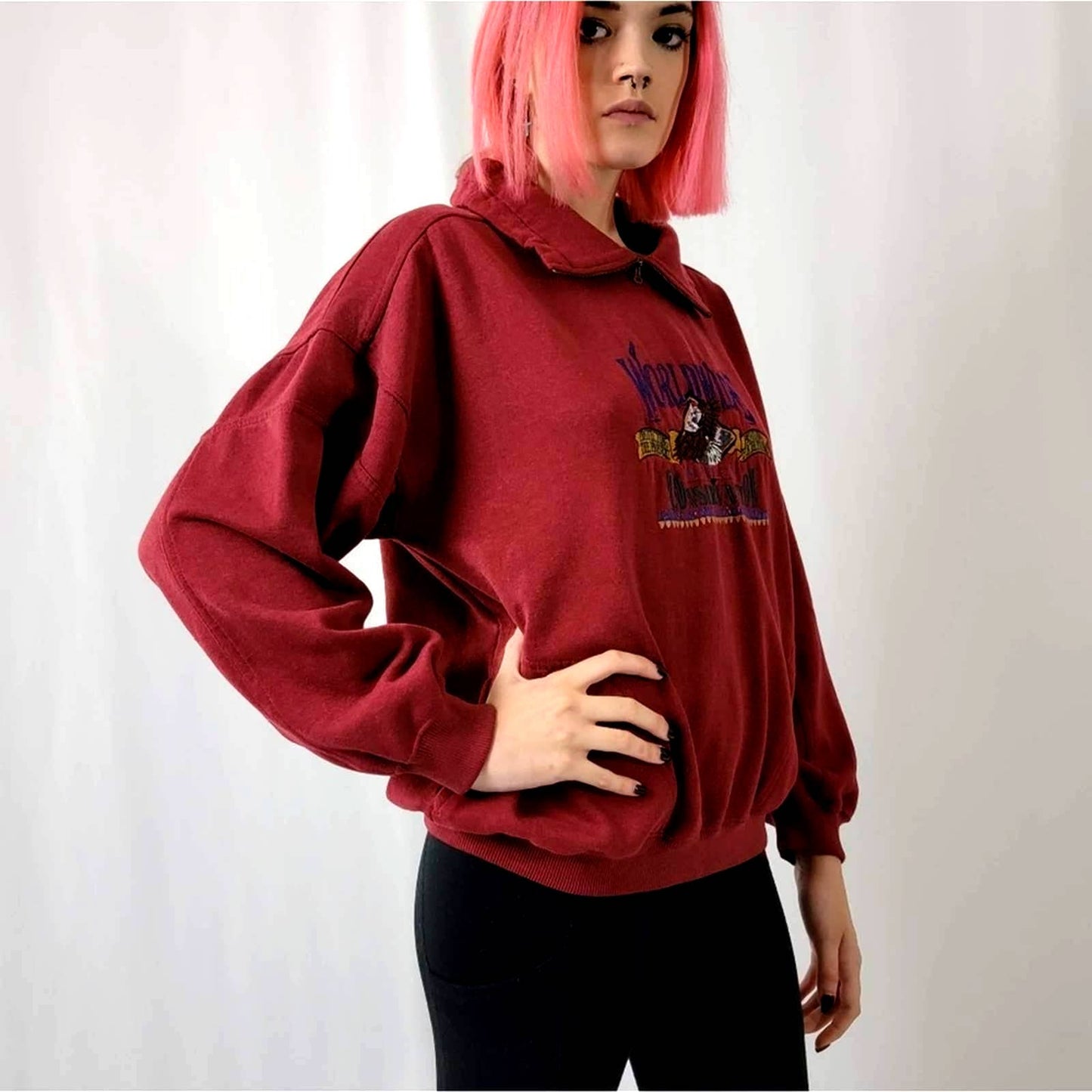 Vintage 90s Worldwide Consevation Fleece Pullover Sweatshirt - M