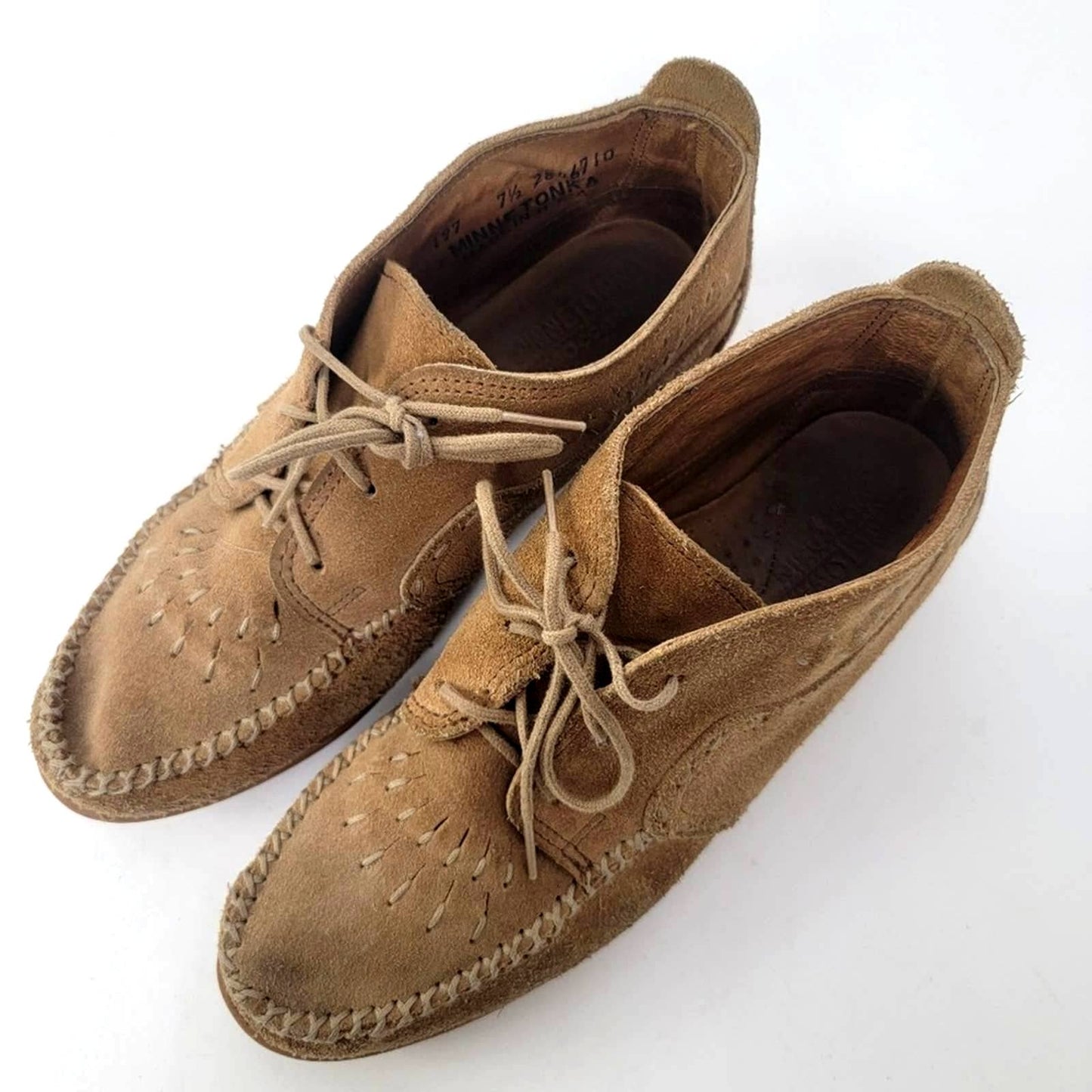 Minnetonka Brown Suede Ankle Moccassin Booties - 7.5
