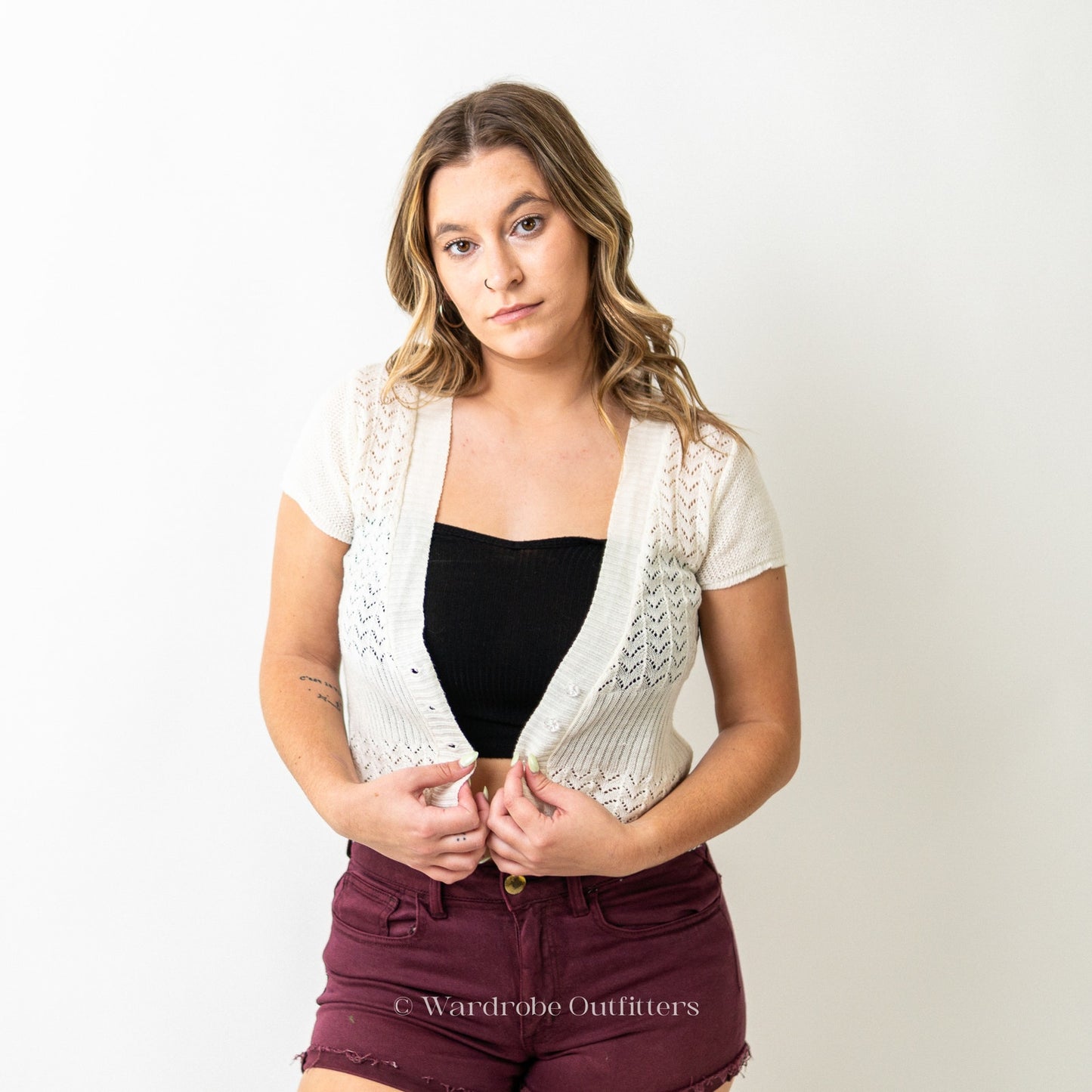 Vintage 90s Lace Crochet Cardigan