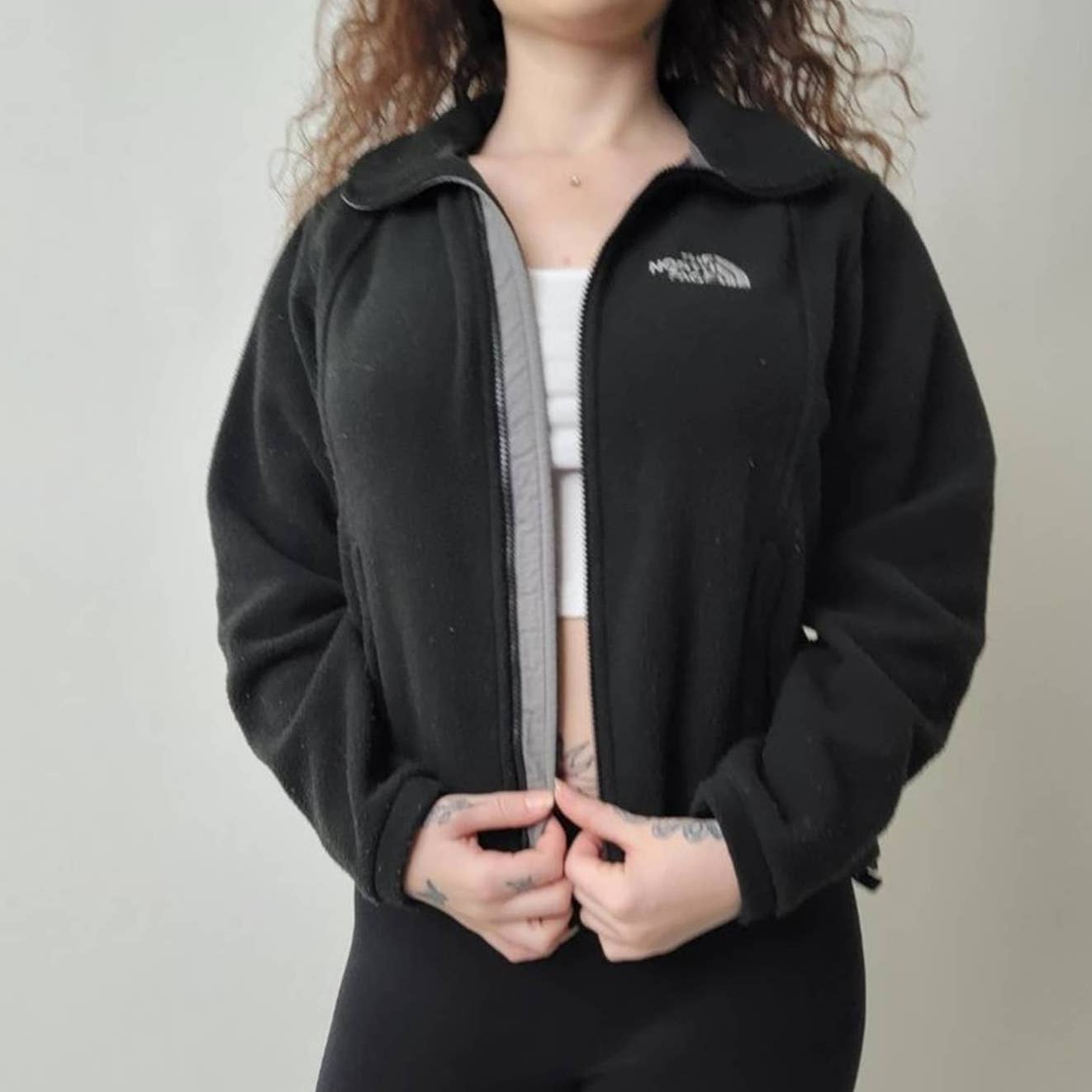 The North Face Tsillan Black Full Zip Fleece Jacket - S