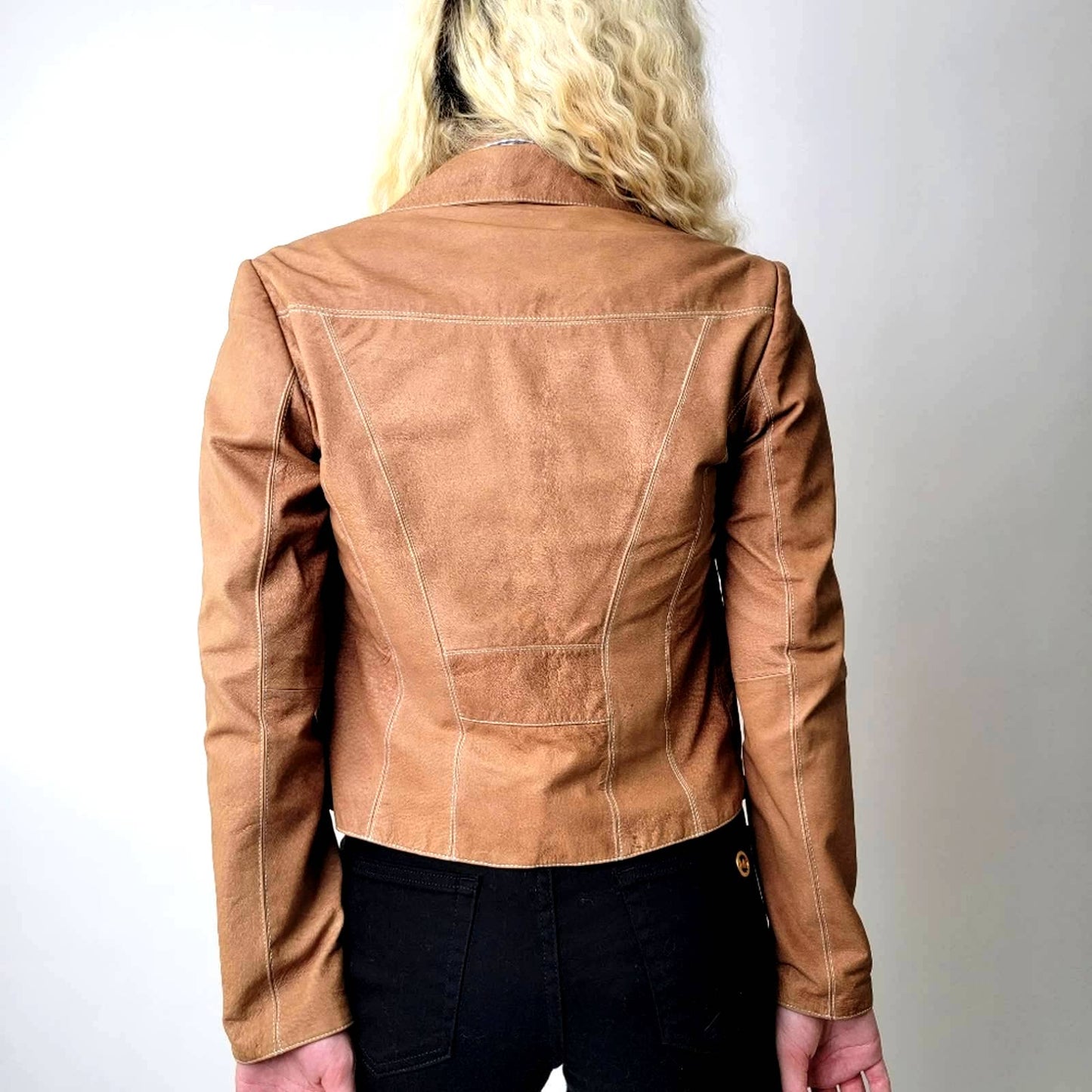 Slim Cut Western Leather Jacket by Wisons Leather - S
