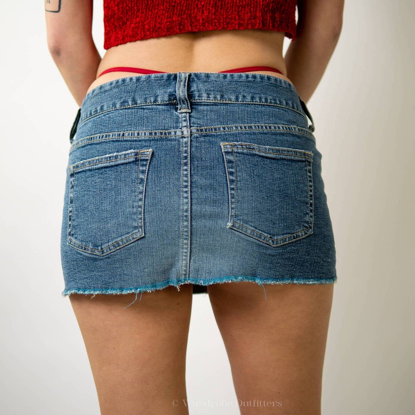 Vintage Y2k Hollister denim jean micro mini skirt
