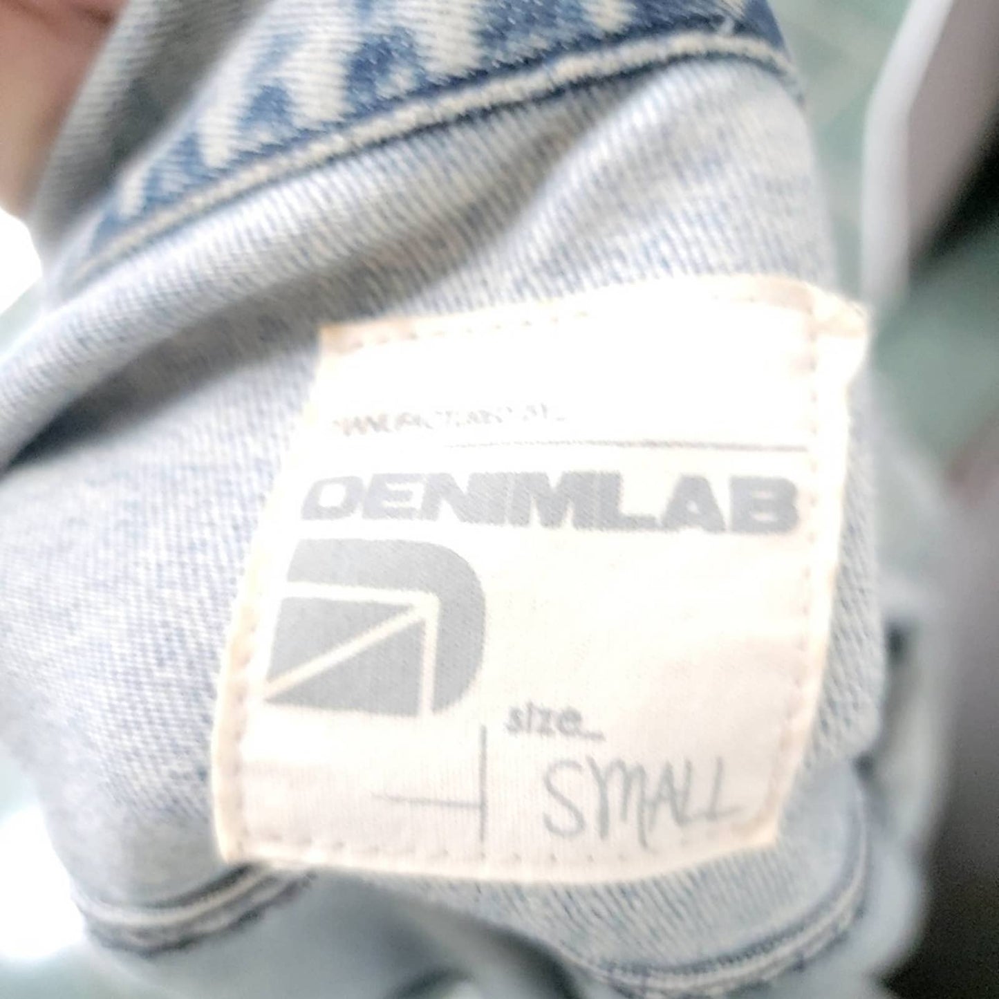 Distressed Denim Acid Wash Jean Jacket Vest - S