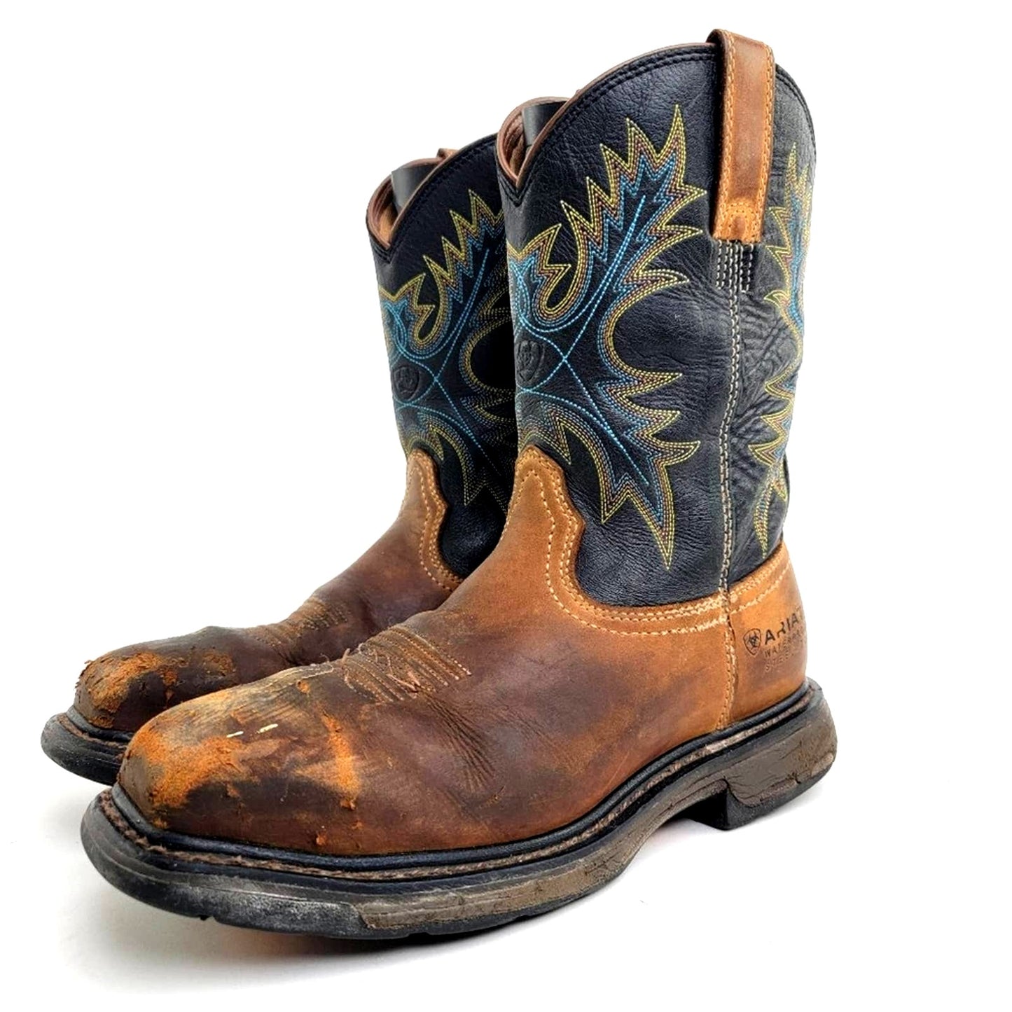 Ariat Workhog Waterproof Square Toe Steel Toe Work Boots - 7.5 / 9