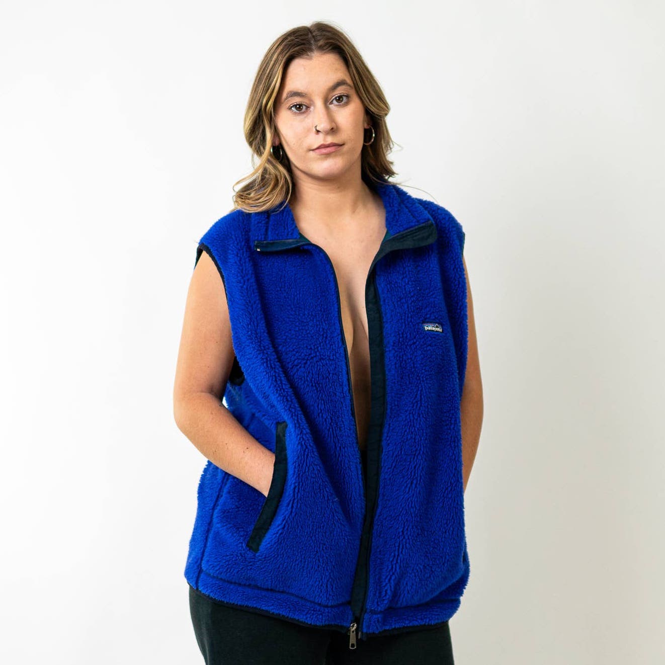 1996 Patagonia Retro-X Fleece Vest - Blueberry & Spruce