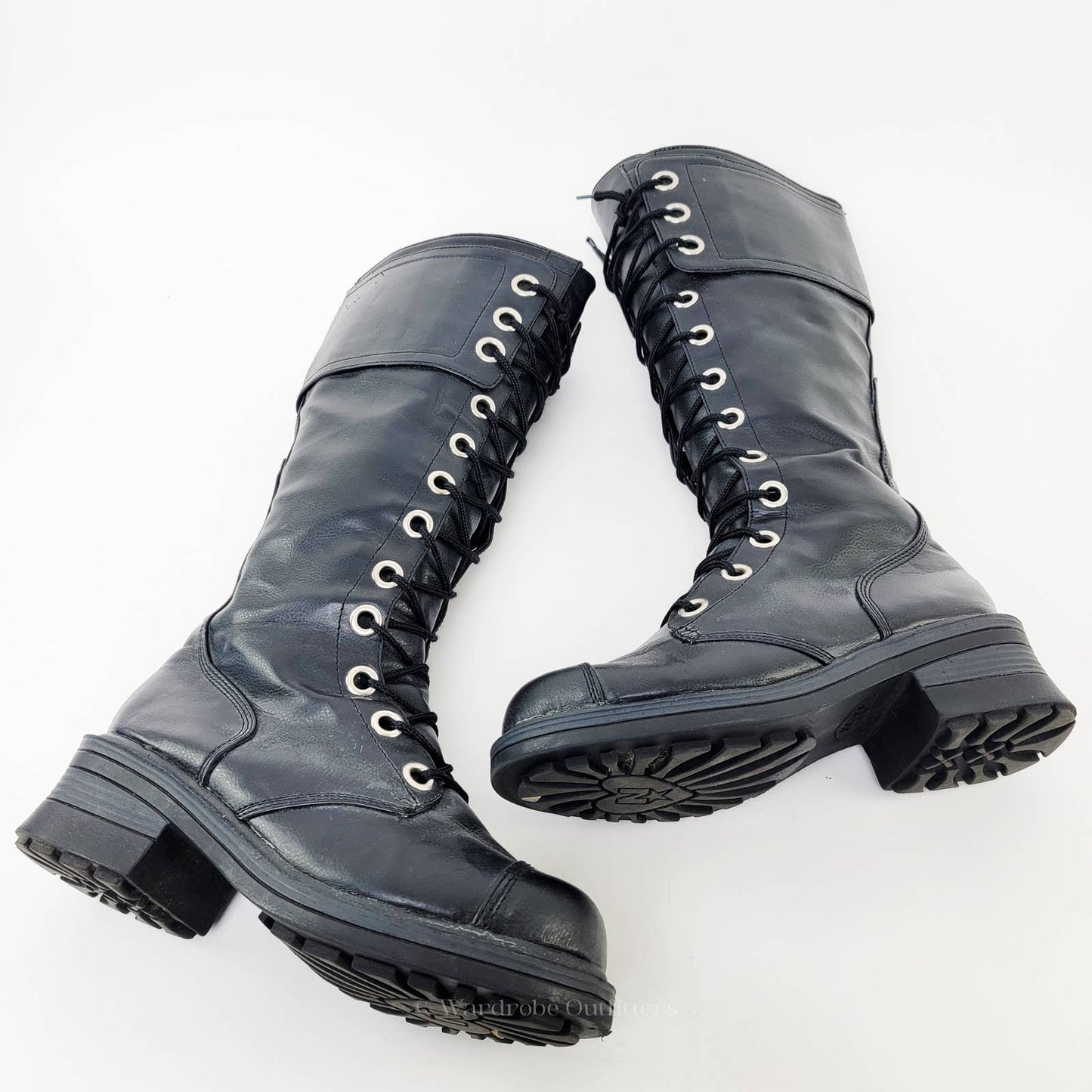 Vintage Y2K NANA Goth Grunge Combat Chunky Platform Boots - 7