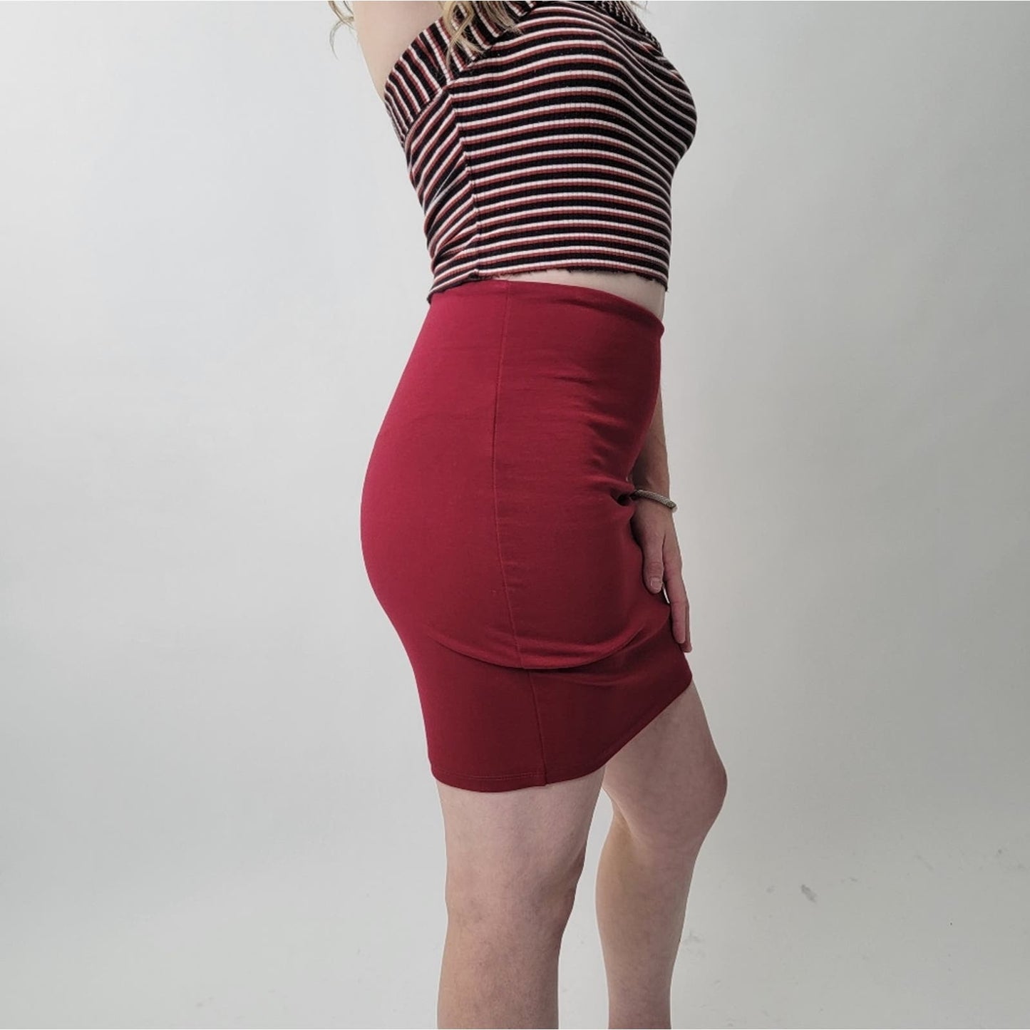 Lulu's Deep Red Mini Skirt