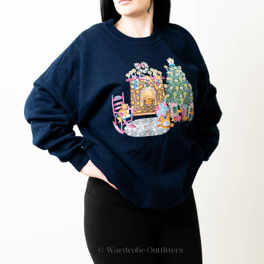 Vintage 90s CottageCore Grandmacore Crewneck Sweatshirt