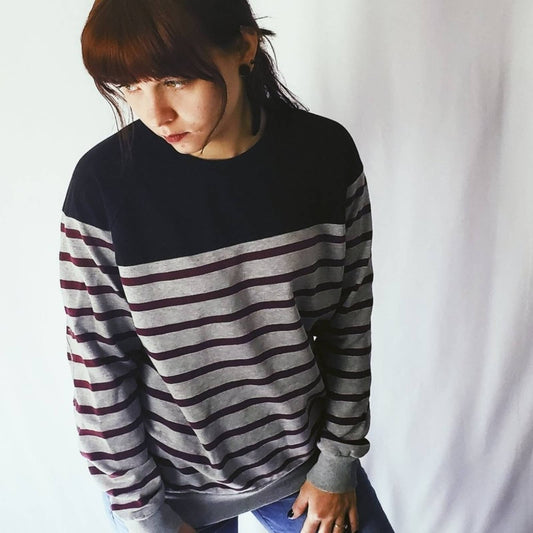 Bossini Striped Colorblock Sweatshirt - M