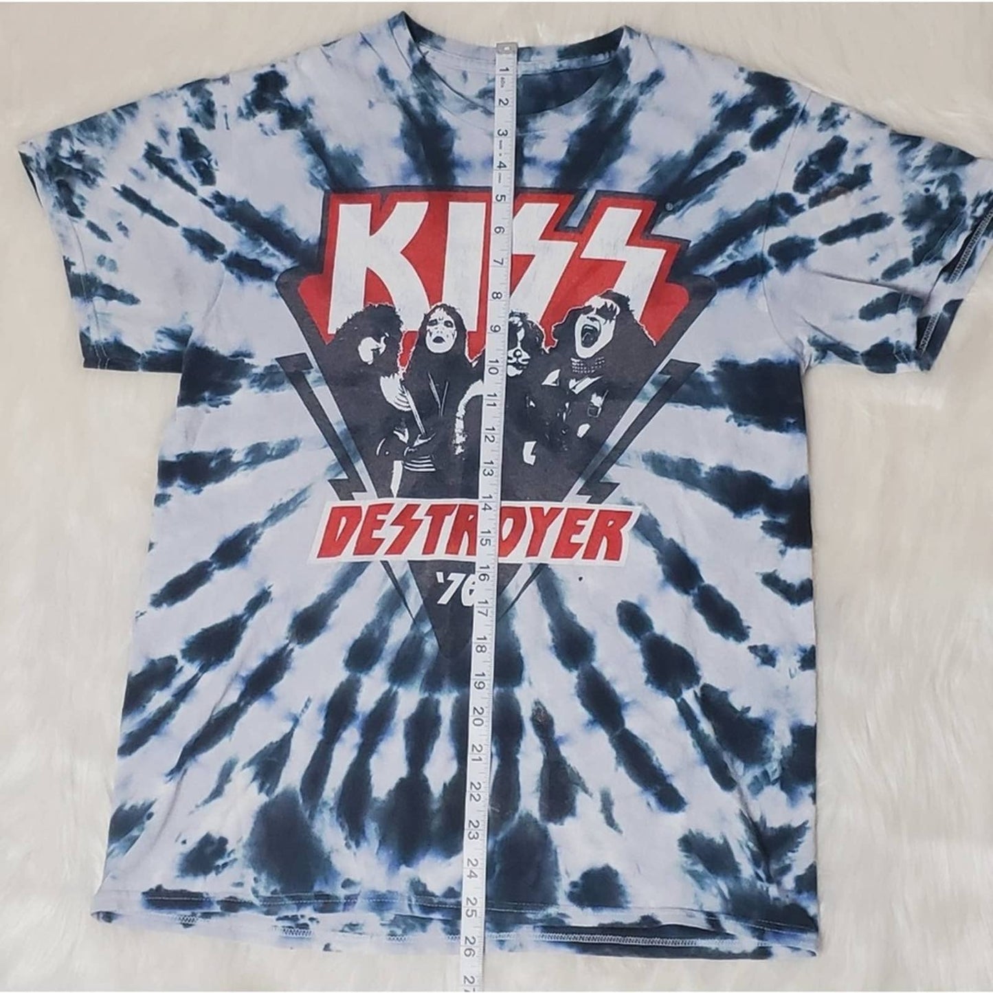 Liquid Blue KISS Destroyer '76 Tie Dye T-shirt - M