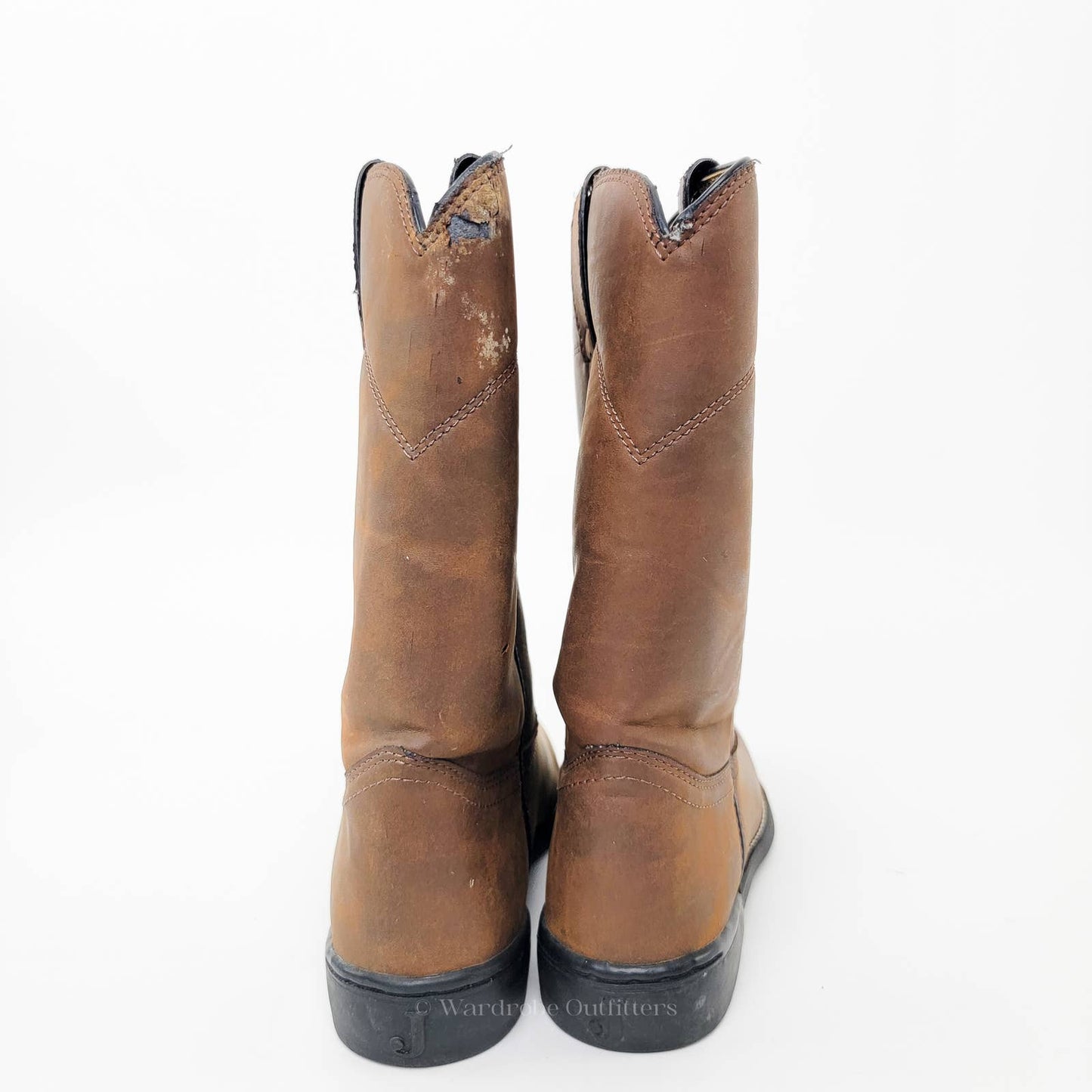 Justin Crazy Cow Basic Roper Cowboy Boots - 8.5
