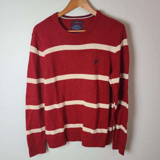 American Eagle Outfitters Y2K Striped Pullover Sweater - M