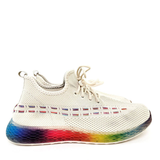 Wanted Streak Rainbow Knit Sneakers - 11