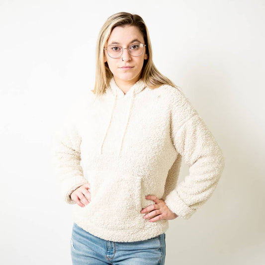 H&M Fuzzy Fleece Pullover Hoodie