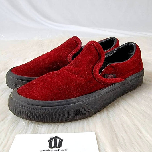 Vans Classic Slip-on Velvet Oxblood/Black Gum - 5