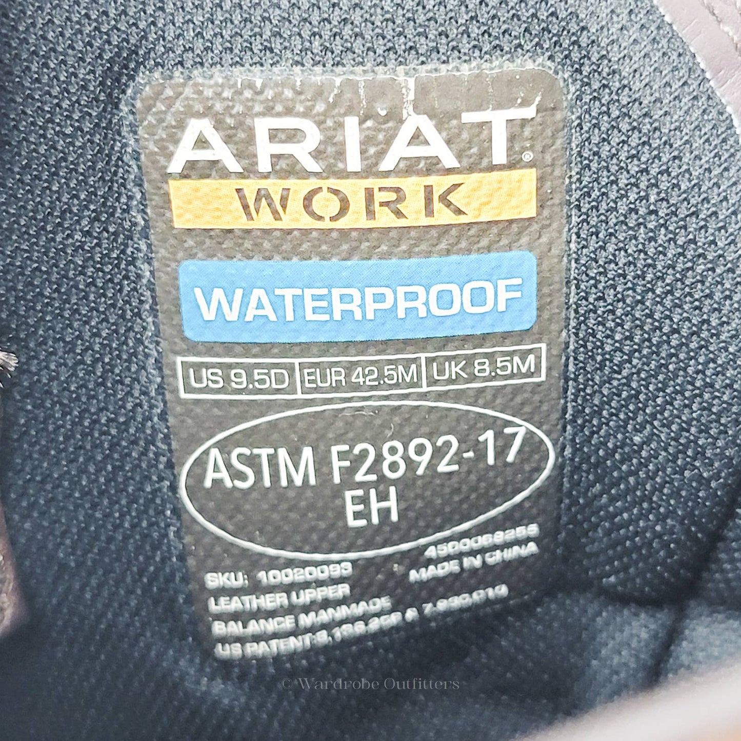 Ariat WorkHog Wellington Waterproof Composite Toe Work Boot - 9.5 D