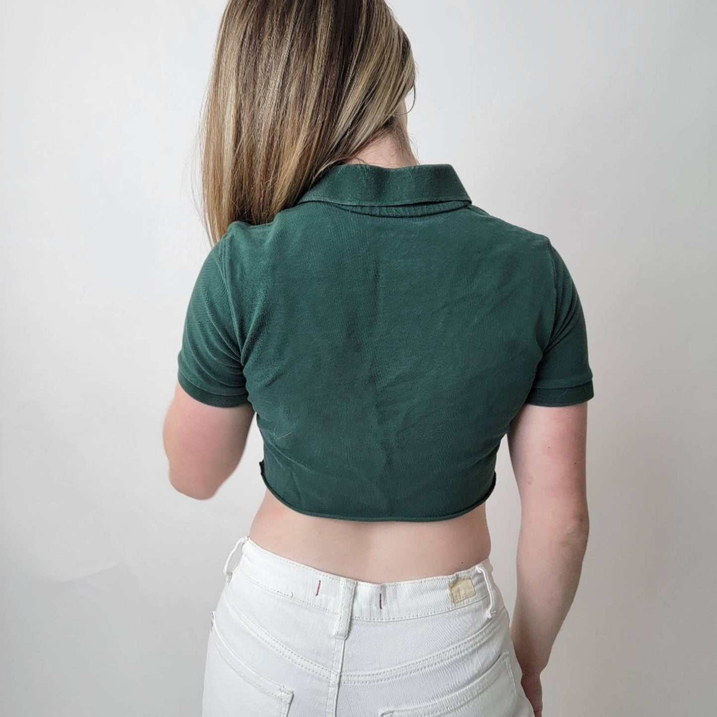 Cropped Baby Tee Forest Green Golf / Polo Tee - M