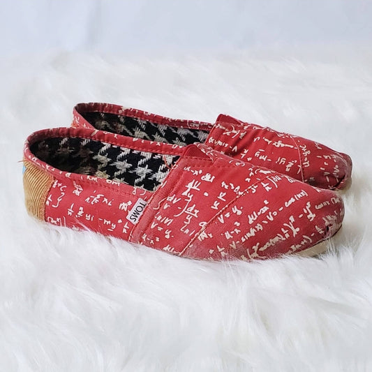 RARE TOMS Red Math EquationFlats - 6.5