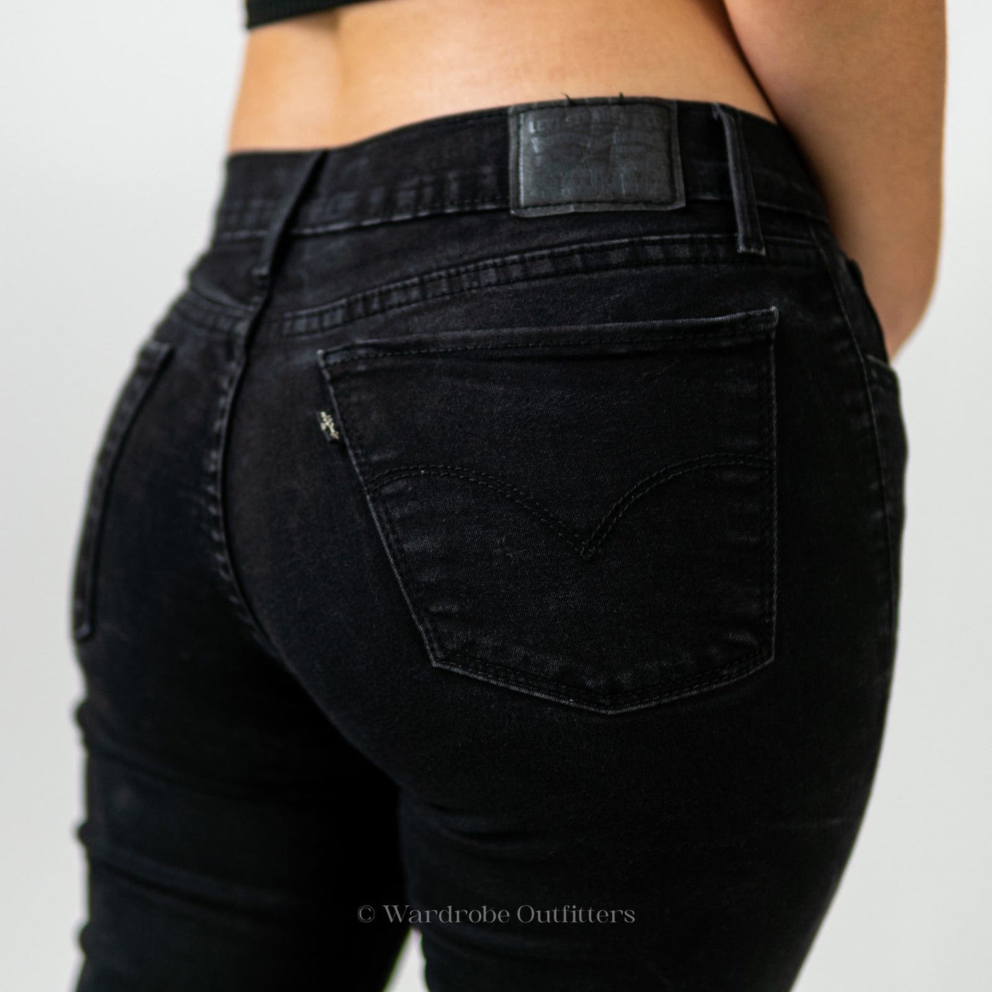 Levi 710 Super Skinny Black Denim Jeans