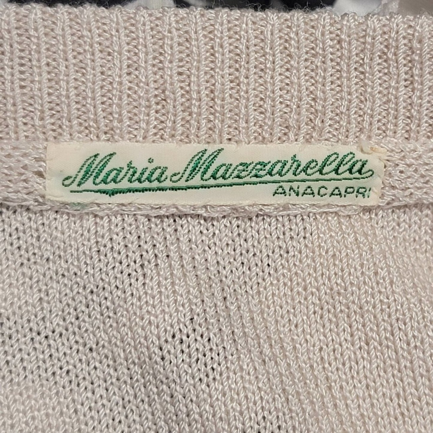 Vintage 70s Maria Mazzarella Anacapri Italian Knit Fisherman Sweater