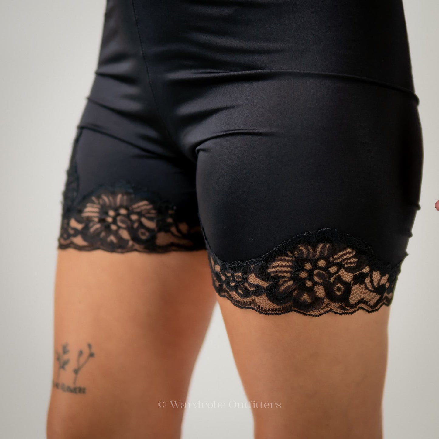 Vintage Black Lace Bloomer Lingerie Shorts