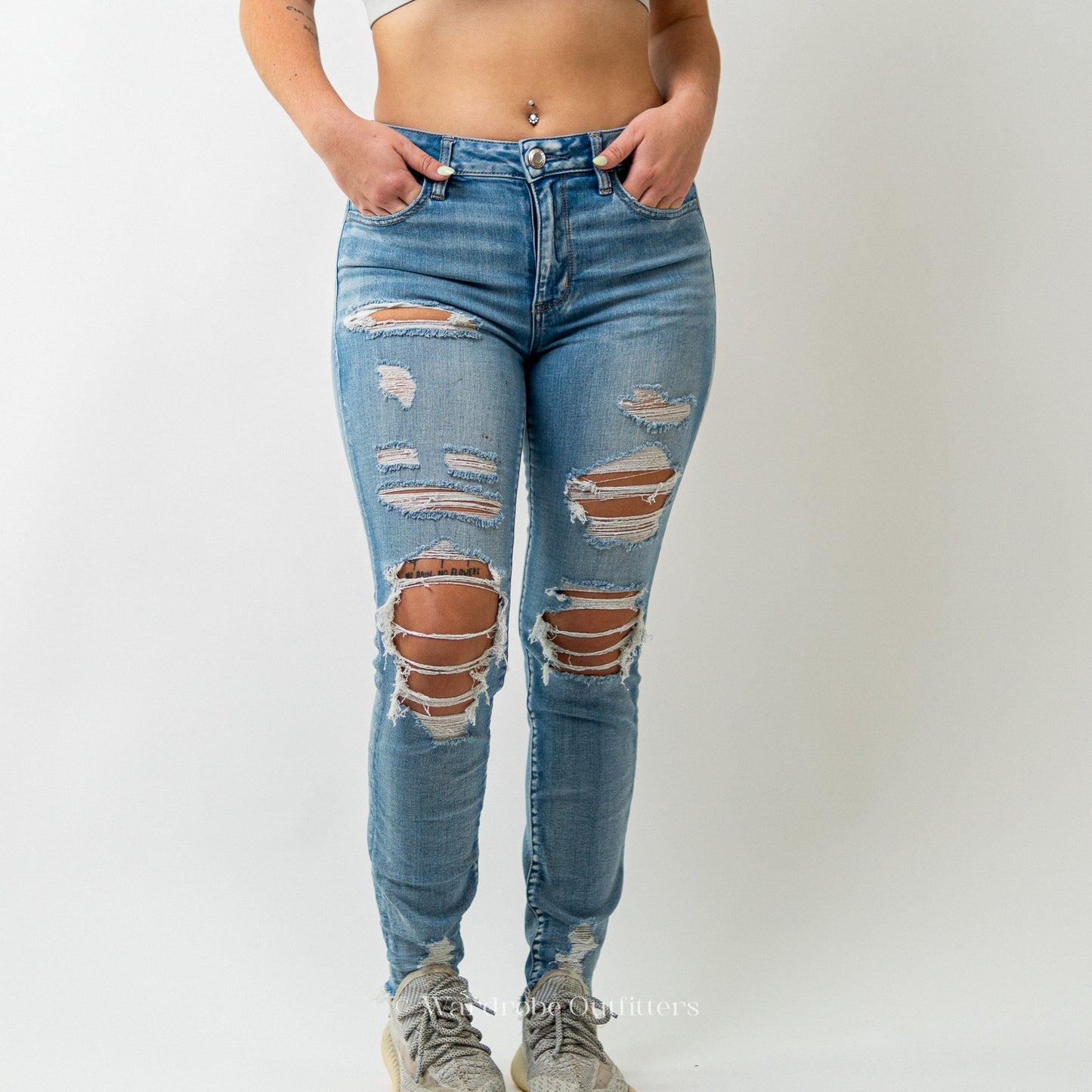 AEO Ripped & Thrashed Jegging Jeans Super Stretch X