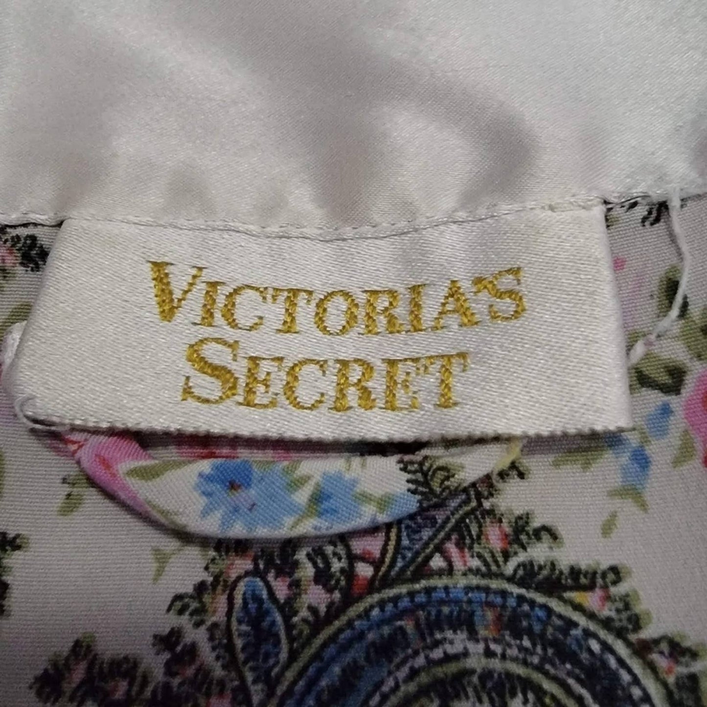 Vintage 90s Victoria’s Secret Gold Label Floral Paisley Kimono Robe Lingerie