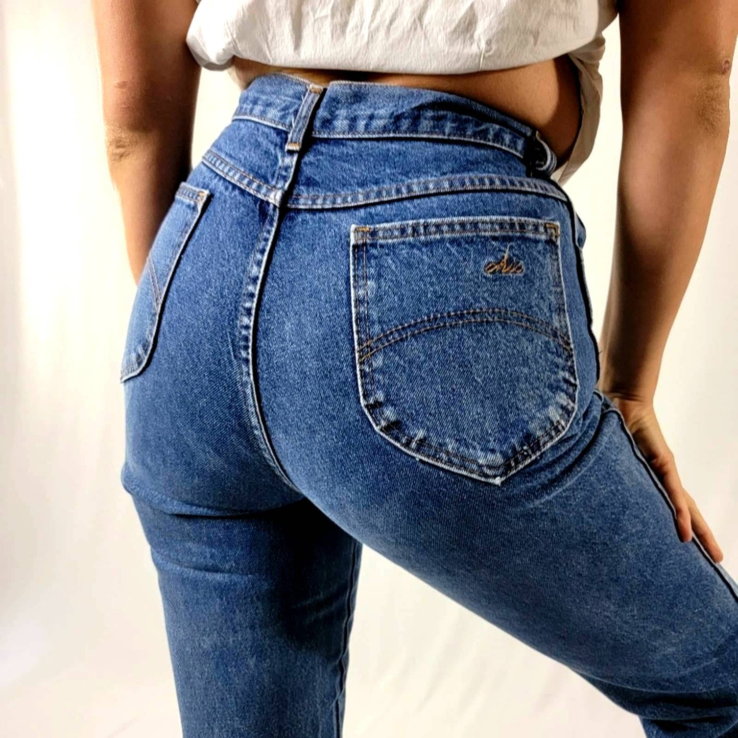 Vintage USA Western High Rise Mom Jeans By Chic