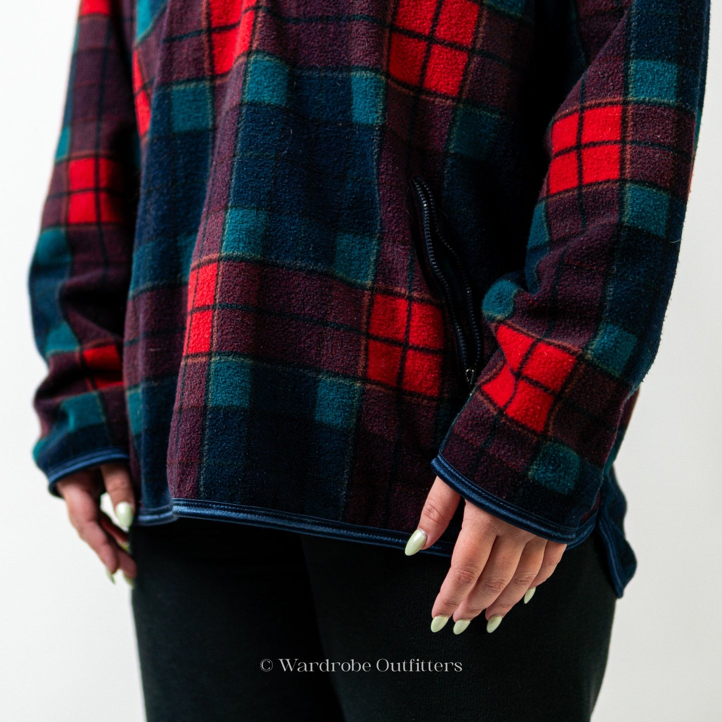 Vintage 90s Plaid Pullover Sweatshirt