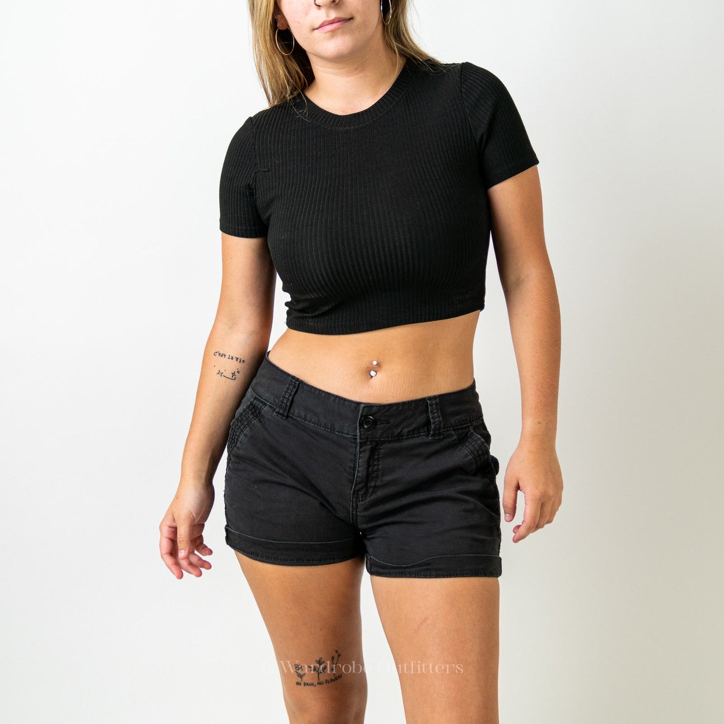 Maurices Black Mid Rise Shortsf