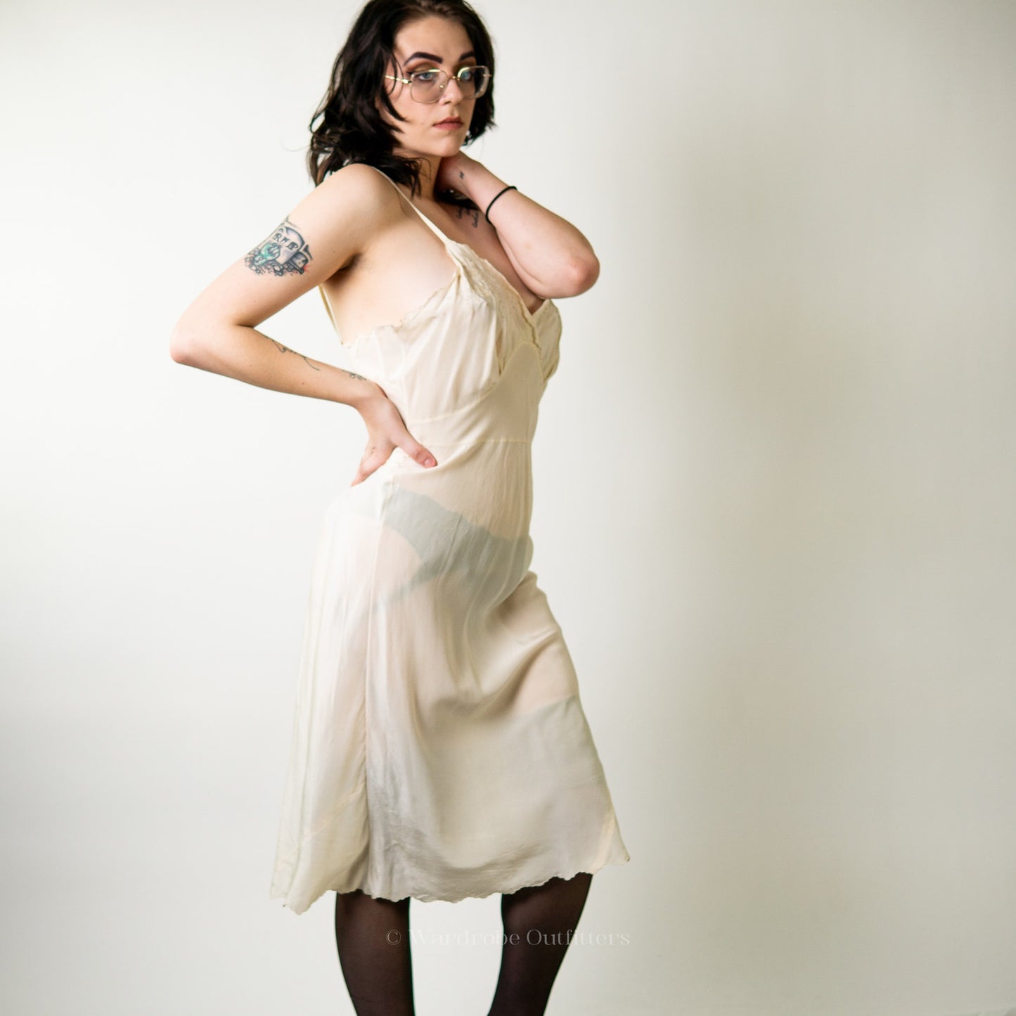 Vintage White Slip Dress Lingerie