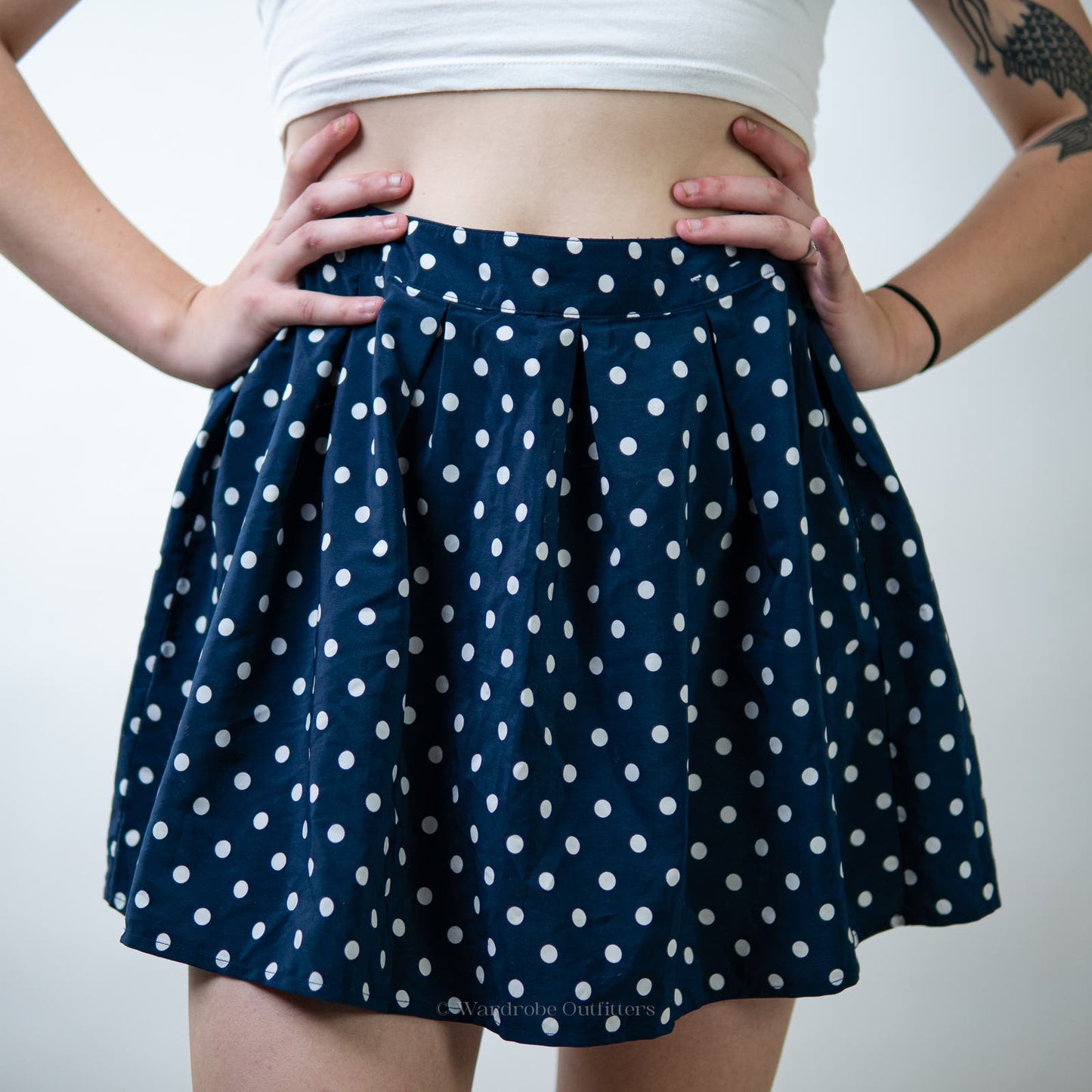 Aeropostale Polka Dot Circle Skater Mini Skirt - M