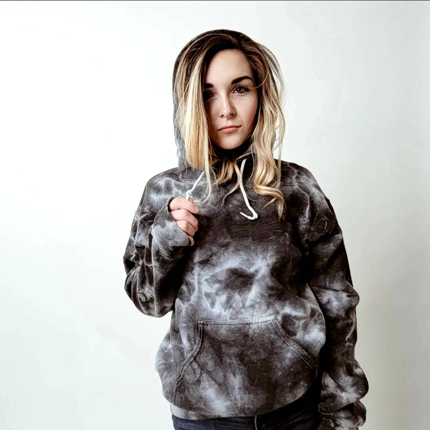 XXX RUDE Grey Tie Dye Hoodie