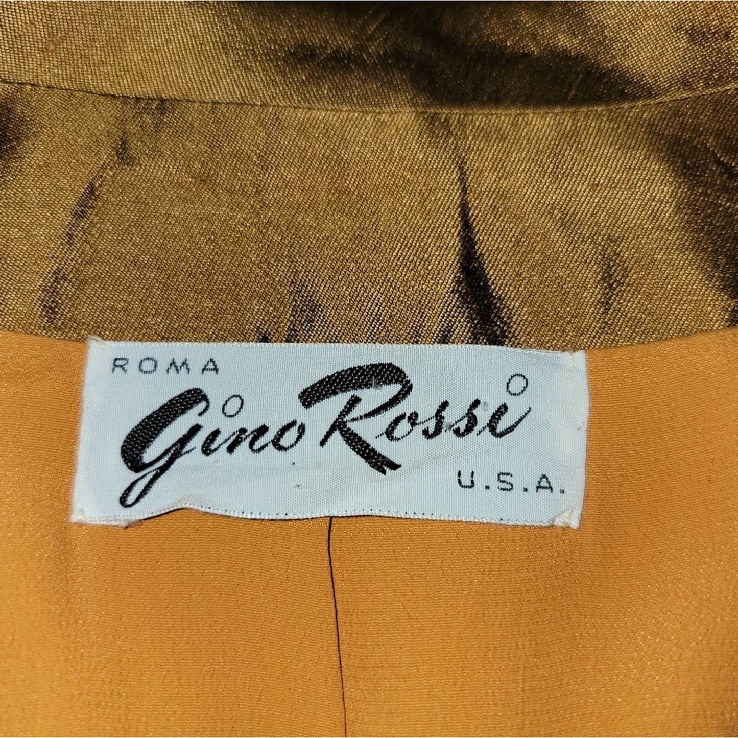 Vintage 60's Gino Rossi Gold Cropped Blazer Jacket