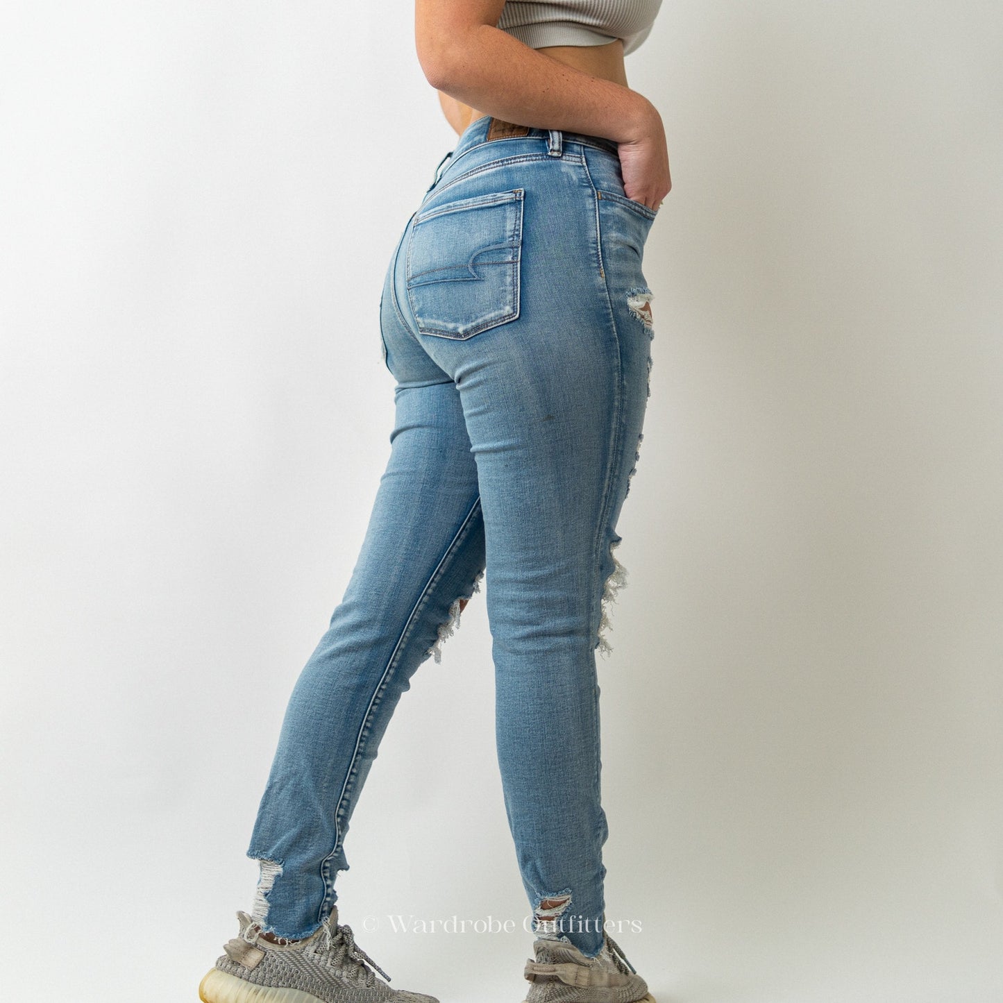 AEO Ripped & Thrashed Jegging Jeans Super Stretch X