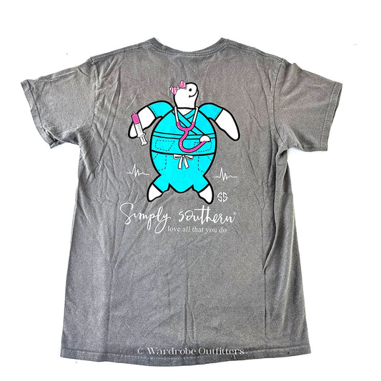 Simply Southern Nurse Turtle Tee Shirt - M