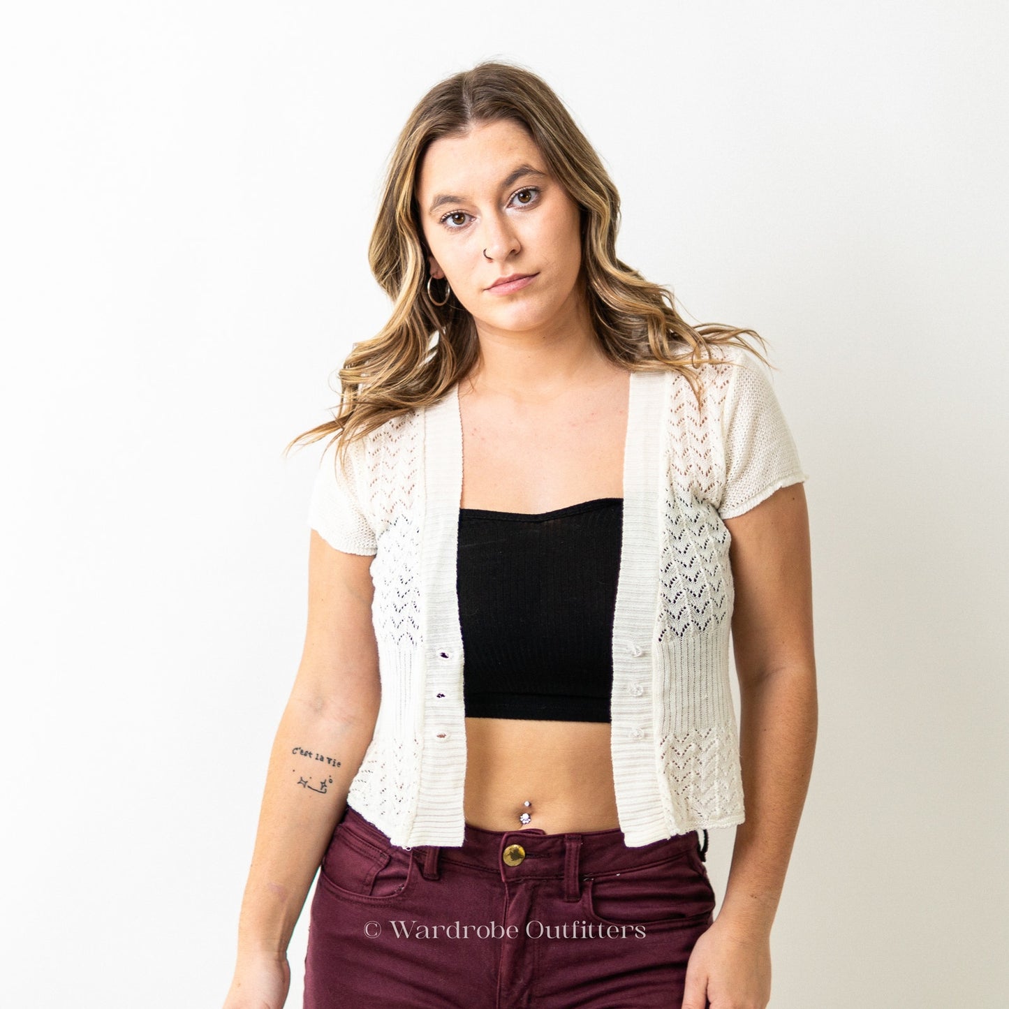 Vintage 90s Lace Crochet Cardigan