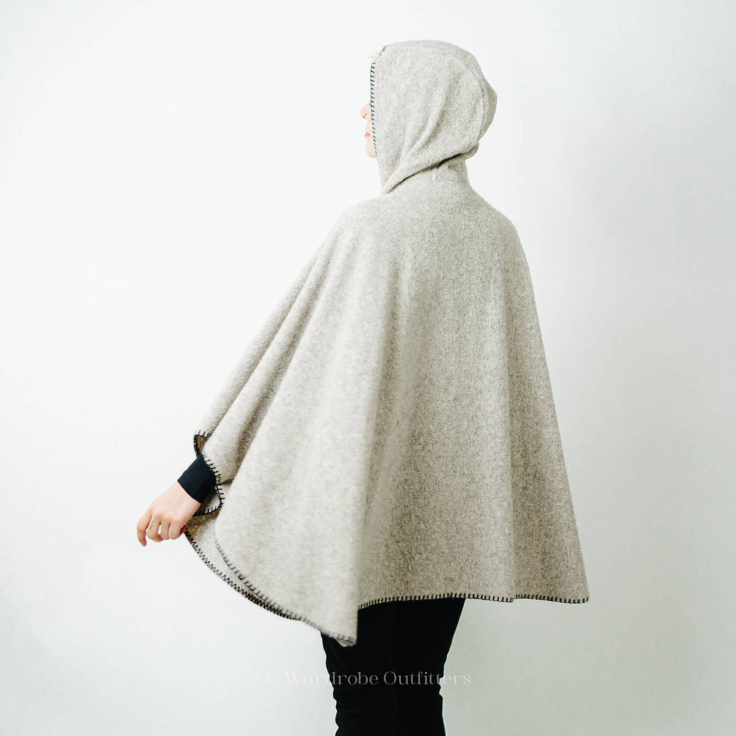 The Vermont Country Store Hooded Berber Fleece Cape Poncho