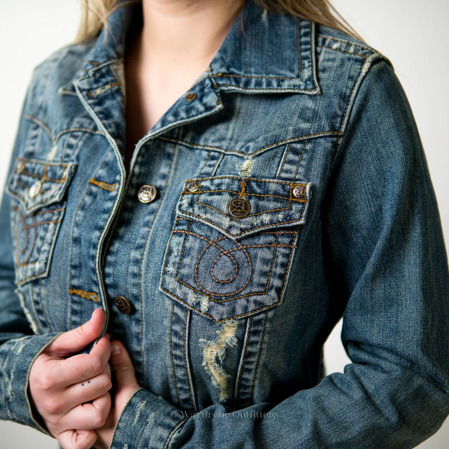 Vintage Y2K Archangel Denim Jean Jacket - M